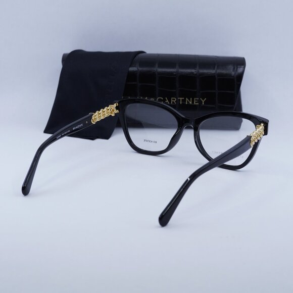 🕶️ New Stella McCartney SC50005I 001 Eyeglasses - Black/Gold Frame 53mm - Picture 10 of 10